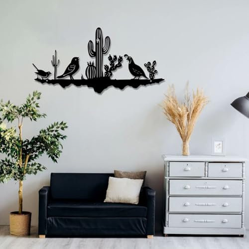 MYBSXKEOZ Kaktus Wanddeko Moderne Und Einfache Sukkulenten-Topfblumen-Wandkunst, Metall Skulptur Wandkunst Geeignet Für Wohnzimmer, Schlafzimmer, Zimmer Und Büro(A)