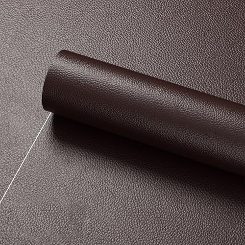ReparacióN De Cuero Parches, 40 x 200cm Cuero Adhesivo Parches, Parche Cuero Adhesivo, para Sofá, Asiento de Coche, Muebles, Chaquetas, Bolso (Cafeína)