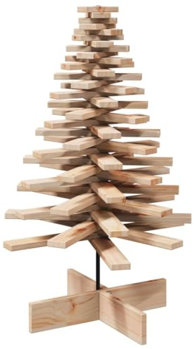 vidaXL Weihnachtsbaum Holz zum Schmücken 100 cm Massivholz Kiefer