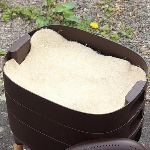 Wiggly Wigglers Worms Blanket Moisture Mats for Worm Composter Vermicomposting Mat Thick Hemp Fibre Blankets for Composting - Keeps Worms Dark Moist & Warm (Pack of 6)