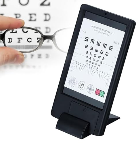 Lampada per La Vista a LED, Tabella per La Vista Ricaricabile con Display Fronte-Retro E 2 Livelli di Luminosità Regolabili, Distanza di Controllo 30 Cm per Esami della Vista nei Negozi di Ottica