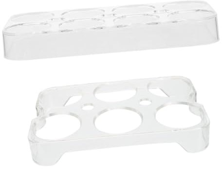 JECOMPRIS 2pezzi Portauova Per Frigorifero Scomparti Organizer Per Uova Contenitore Per Conservazione Sicura Alimenti Design Moderno Per Cucine e Case