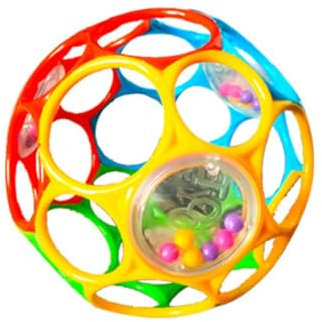 Bola de agarre para bebés de silicona O ball clásica pelota de entrenamiento para recién nacidos, diseño flexible y fácil de agarrar