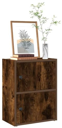 Xichuzi Bücherregal R?uchereiche 40x24x52 cm Holzwerkstoff, Bookshelf, Regalbrett, Book Shelf, Bücher Regal, Deko Regal Wohnzimmer, Standregal - 860359