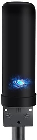Antenne TV Extérieure Intérieur, IP66 Antenne TNT Réception du Signal à 360 Degrés avec Signal Amplificateur, Câble Coaxial de 13m et Protégé Contre la Foudre pour DVB-T TDT HDTV 1080P 4K DTMB VHF UHF