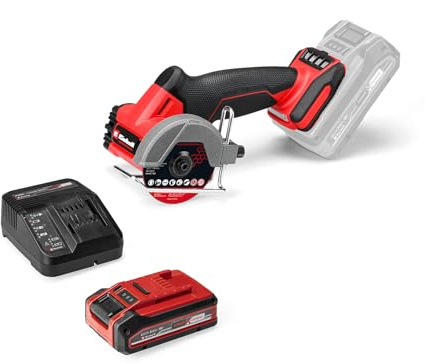 Einhell Professional Akku-Trennschleifer TP-CO 18/76-C Li BL (18 V, 76 mm Scheiben-Ø, 16 mm Schnitttiefe, Tiefeneinstellung, Inkl. 4x Trennscheibe, inkl. 4,0 Ah PLUS Akku & Ladegerät)