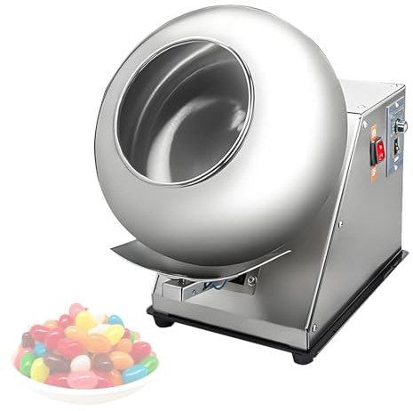 Feiphla Machine à Enrober Le Sucre, Mini Machine à Enrober Le Chocolat, Machine à Enrober Le Chocolat,Machine à SéCher Les Boules De Sucre,pour Le Polissage, L'Enrobage,