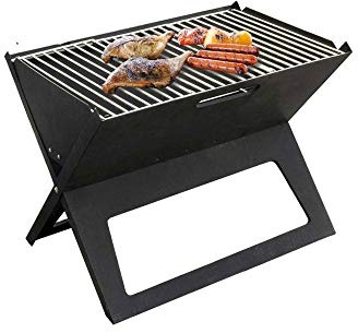 ROHCGHC Barbecue oven, BBQ Grill Outdoor Folding Charcoal Barbecue Portable Thicken X-type Carbon Mini Vertical Household Oven Camp Grills