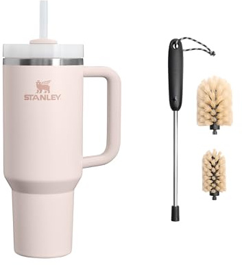 STANLEY 1913 Quencher H2.0 1.2L + Cleaning Brush - Rose Quartz | Cold For 11 Hours - Iced For 48 Hours - Includes Straw Cleaning Brush