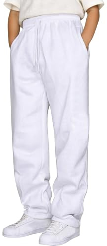Generisch Pantalon de jogging pour garçon - En coton - Taille élastique - Pantalon de loisirs - Avec poches - Robuste - Long - B20