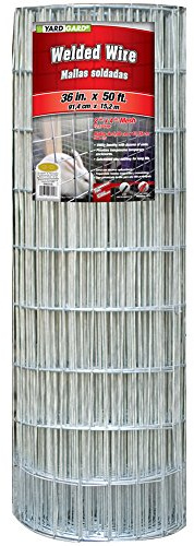 YARDGARD – 2 in. x 4 in. Mesh Welded Wire Fence Hardware Cloth – 36 in. x 50 ft. 12.5‑Gauge Galvanized Steel – for Animal Enclosures | Garden Protection | Rabbit and Utility Use