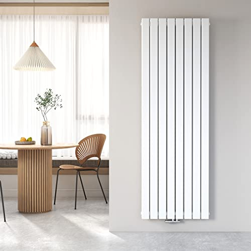 Heilmetz Weiß Vertikal Heizkörper Design Paneelheizkörper 1800x616mm Flach Doppellagig Mittelanschluss Heizung