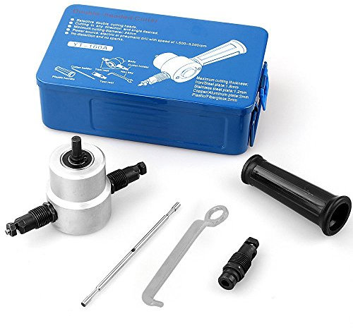 TuToy Yt-160A Double Head Sheet Metal Nibbler Cutter With Metal Box Drill Attachment Metal Sheet Cutter
