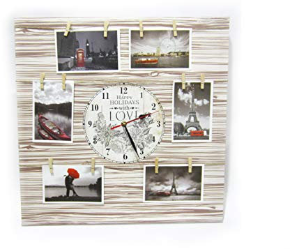 ERREBI PORTAFOTO con MOLLETTE+Orologio