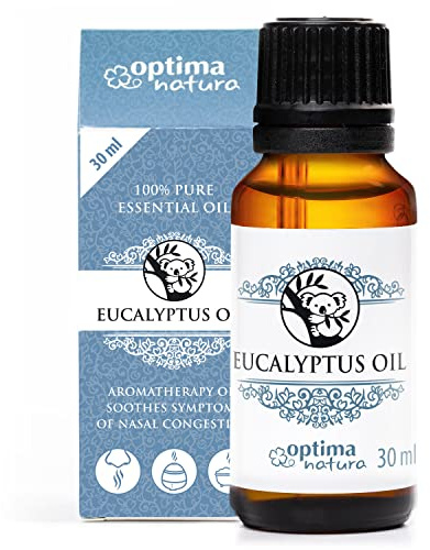Eukalyptusöl Optima Natura 100% Naturreines Ätherisches, Eucalyptus Oil, Ideal für Aromatherapie 30ml