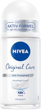 NIVEA Original Care Deodorant Roll-On (50 ml), närande anti-perspirant med hudvårdsessens, för 48h tillförlitligt skydd och skonsam vård