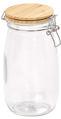 Tala Bambusdeckel Vorratsglas 1200ml, Robuster Clip-Verschluss, Langlebiger Deckel mit luftdichter Silikondichtung, Ideale Aufbewahrungslösung für Zuhause