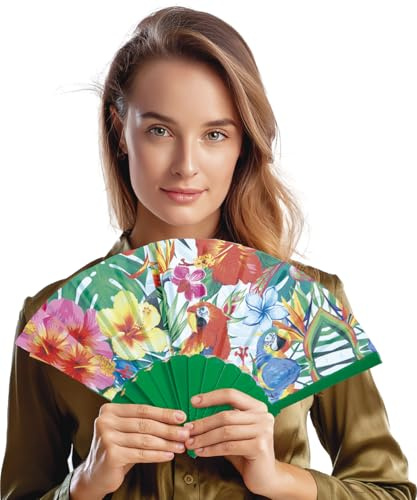 FIESTAS GUIRCA Éventail Hibiscus d'Hawaï