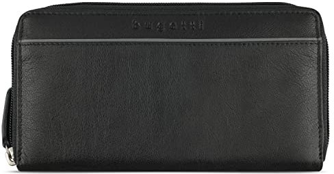 bugatti Banda Punto Ladies Long Zip Wallet Black