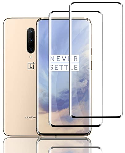 Ydiciv 2 Piezas Protector de pantalla para Oneplus 7T Pro/Oneplus 7 Pro Cristal Templado, Vidrio Templado HD Transparente, Dureza 9H, Antihuellas, Sin Burbujas