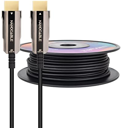 Nanocable 10.15.2050 - CABLE HDMI V2.0 AOC 4K@60HZ 18Gbps NEGRO 50 M