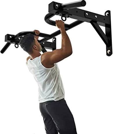 Heavy wall mounted pull-up bar, Safe and stable, Home Gym Steel Half body Arm strength training Core Training Horizontal Bar