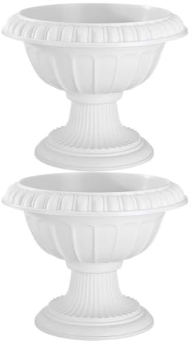 Zerodeko Römischer Blumentopf 25X12X10 Zoll Vintage Urnen Übertopf Für Garten Balkon Und Hochzeit Deko Robuste Pflanzsäule Für Innen Außen