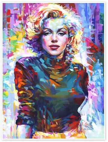 Marilyn Monroe III Poster von Leon Devenice 60 x 80 cm Bunt Wandbilder Wanddeko