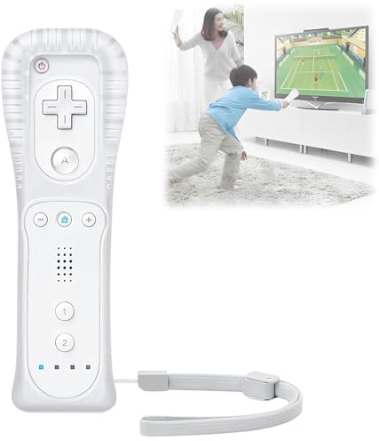 Nizirioo Wii Controller Wii Fernbedienungen: Wireless Remote Weiß, Gamepad Controller Kompatibel, Wii Controller mit Silikonhülle, Wii Fernbedienung für Wii/WiiU Konsole