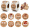 LIMITADA 1000 Stück Aufkleber Weihnachten Weihnachtssticker Kraftpapier Weihnachtsaufkleber auf Rolle Selbstklebender Aufkleber Rund Geschenkaufkleber Zum Beschriften Frohe Weihnachten Sticker