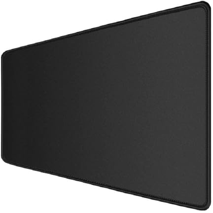 HGWALP Large Gaming Mouse Pad,Extended Mouse Mat with Stitched Edges,(31.5 x 11.8 in,80 x30 CM),Durable Non-Slip Natural Rubber Base,Washable Keyboard Pad,Desk Mat for Gamer,Office & Home,Black
