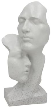 Escultura Decorativa de Rostro en Relieve, Busto Moderno de Resina, 30 cm