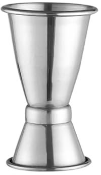 QuxetlRyz Jigger 2 Vasos medidores de Acero Inoxidable de 15 a 60 ml, de Doble Disparo, for Bebidas, for Cocina, Bar y Utensilios de Bar.(Silver 30 15ml)