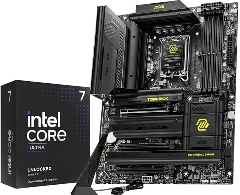 Micro Center CPU Motherboard Combo - Intel Ultra 7 265KF 20-Kerne entsperrter Desktop-Prozessor mit MAG Z890 Tomahawk WiFi Gaming LGA 1851 ATX Motherboard