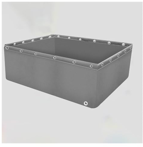 Generisch Robuster, Faltbarer Fischteich – 0,5 mm wasserdichter Canvas-Lagertank für Koi, Schildkröten und Salzwasserfische – Tragbares Wasserbecken mit Abfluss (0,8 x 1 x 0,8 m)
