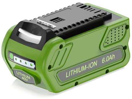 40V 6Ah DREAMDASH Batterie Ersatzakku für Greenworks Akku G40B5 G40B4 G40B2 | für Greenworks 40V Freischneider Heckenschere Hochentaster Kettensäge Laubsauger Rasenlüfter Rasenmäher Rasentrimmer