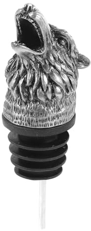 SOLUSTRE Wolf Head Wine Aerator Stopper Novelty Liquor Pourer for Unique Vacuum Sealing