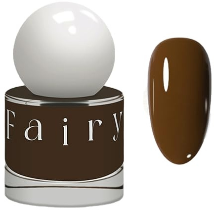 Brown Nail Polish - Coffee Neutral Nail Polish Quick Dry - Long Lasting Dark Nude Nail Varnish - High Glossy Water Based Chocolate Nail Varnish - No Need Cure for Autumn DIY Home Manicure