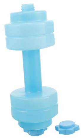 JUMPLAWN Große Fitness Wasserflasche im Hantel Design Sport Trinkflasche aus Langlebigem Pet Auslaufsicher Geruchsfrei Multifunktional für Gym Outdoor Wandern und Büro Wiederverwendbar
