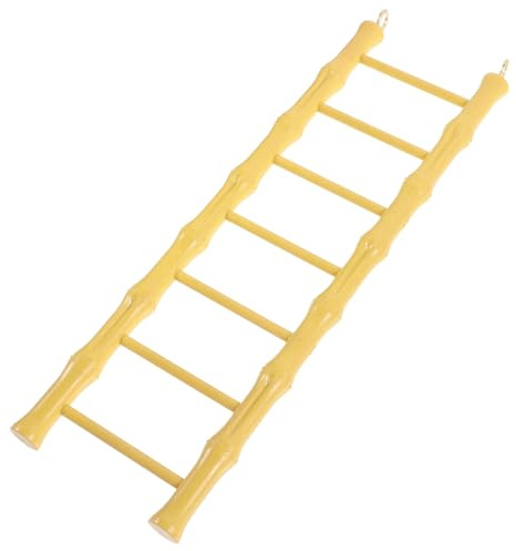NUOBESTY Échelle de Perruches et Hamsters en Plastique Sûr, 8,5 X 29,5 Cm, Jouet d'escalade Suspendu pour Cage, Exercice pour Oiseaux Petits et Rongeurs