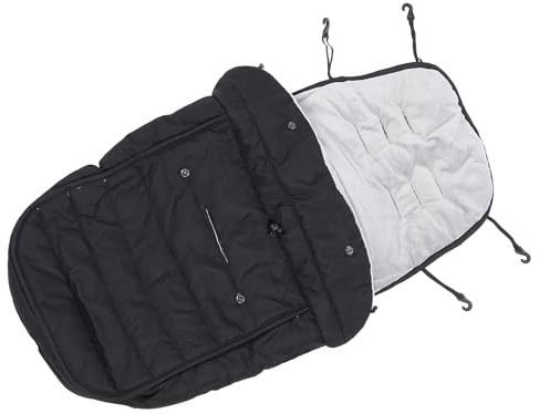 Hztyyier Saco para Cochecito de Invierno a Prueba de Viento, Funda Acogedora para Pies de bebé para Cochecito Universal, Material de Algodón Suave (BLACK)