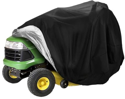 Cubierta para tractor, resistente, impermeable, protector de cortacésped, protección exterior a prueba de polvo, protección fiable para el jardín, patio, patio, de almacenamiento, color negro