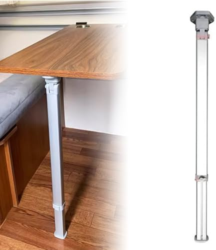 Klappbare Tischbeine For Wohnmobile, Höhenverstellbar, Aus Aluminiumlegierung,Ideal Zur Unterstützung Von Tischgestellen In Campern, Wohnmobilen Und Booten(Silver,62.5-100cm/24.6-39.4in)