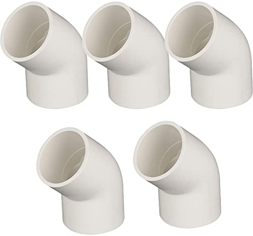 5-pack 45-graders böjda PVC-kopplingar - Perfekt for gör-det-själv-projekt och möbelbygge(1.5in)