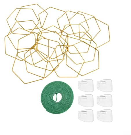 Cadena hexagonal de 18 eslabones para apoyar la hiedra inglesa Pothos Monstera y otras plantas rastreras en espacios residenciales