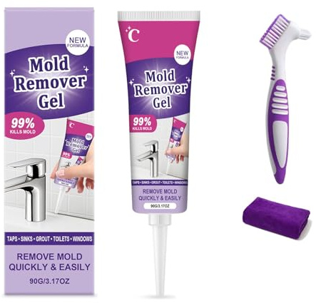 anti-moisissures, nettoyant puissant, magique Extreme Gel, très efficace dans la pénétration, gel de nettoyage des moisissures, nettoie rapidement les espaces de carrelage de salle de bain (1PCS)