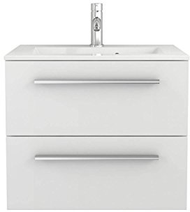 Sieper I Waschtischunterschrank 60 x 50 cm mit Waschtisch, Libato Badezimmermöbel, Badezimmerunterschrank I Weiß