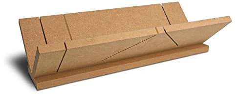 DECOSA Gehrungslade MDF - 51 x 22,4 x 11 cm - Schneidlade in Braun