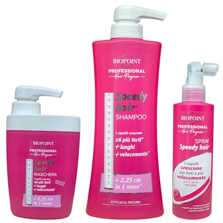 BIOPOINT PROFESSIONAL KIT CAPELLI SPEEDY HAIR SHAMPOO + MASCHERA + SPRAY | CRESCITA PIU' RAPIDA