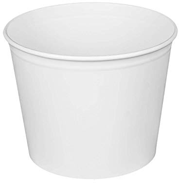 Karat C-FB85W Bundle (189mm) 85 oz Food Buckets with Paper Lids (Case of 180)